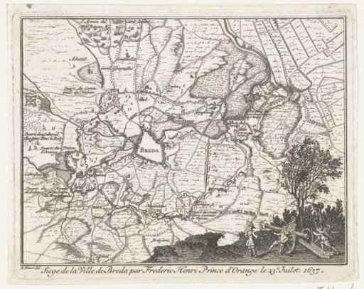 Map of the siege of Breda by Frederick Henry, 1637