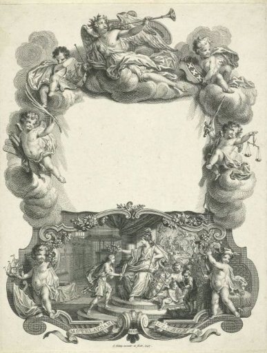 Minerva crowns a young man with a bull