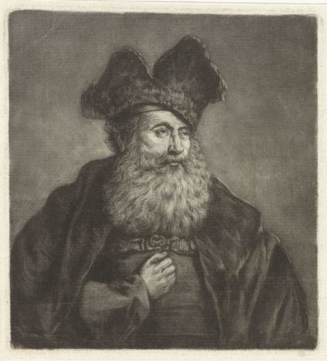 Old man with a divided fur cap