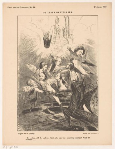 Caricature on the breakthrough in the negotiations concerning the constitutional revision of 1887