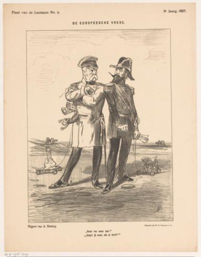 Caricature on the Reinsurance Treaty between Germany and Russia