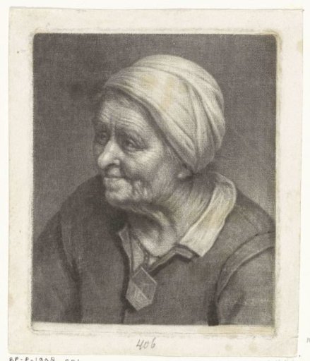 Portrait bust of an old woman