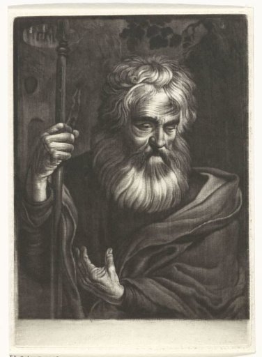 Old man with a spear