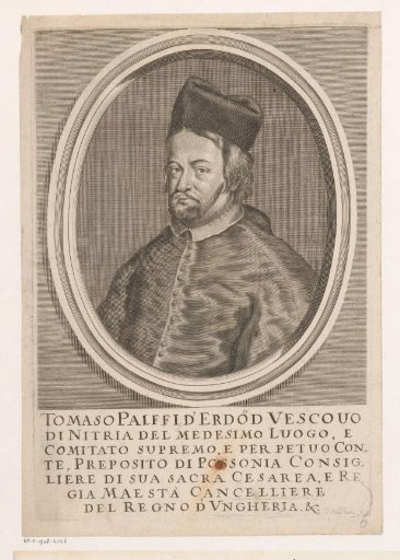 Portrait of Tomáš Pálffy, Bishop of Nitra