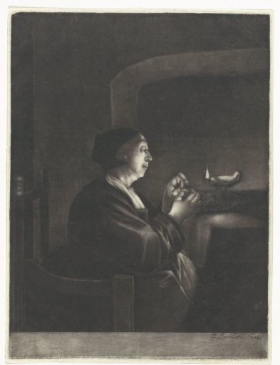 Woman Doing Needlework
