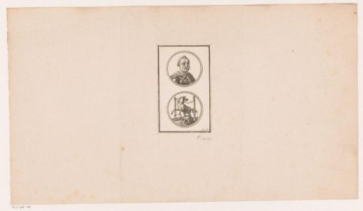 Portrait of an Unknown Man with a Moustache and a Medallion with a Fallen Horseman