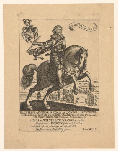 Portrait of Wenzel Werner T'Serclaes de Tilly on horseback