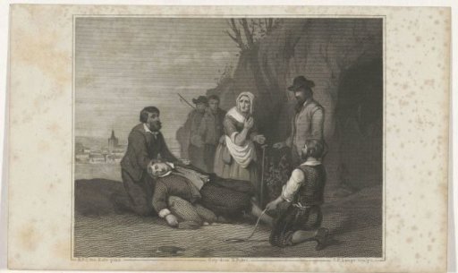 Dead Man Surrounded by Figures