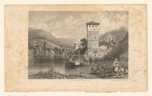 View of a village in a valley