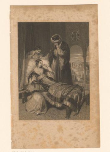 Woman on Her Deathbed Surrounded by Three Mourners