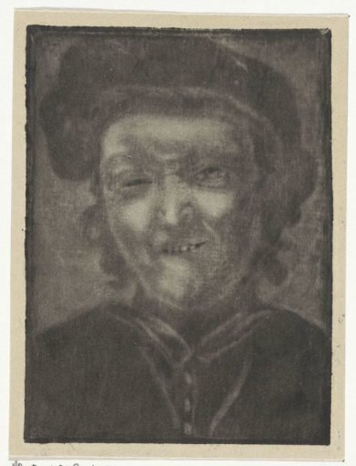 Man with a distorted face