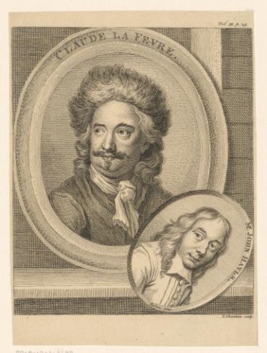 Portrait of Claude Lefèbvre and John Hayls in a medallion