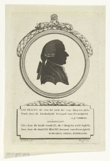 Silhouette portrait of Van Bracht
