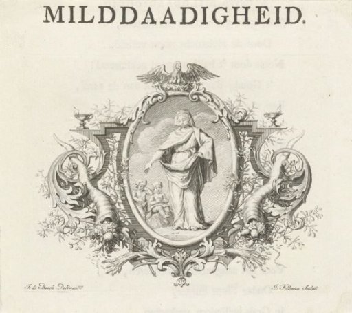 Vignette with the personification of Generosity