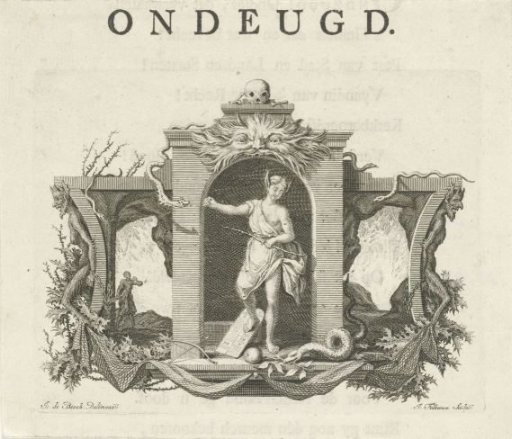 Vignette with the personification of Vice