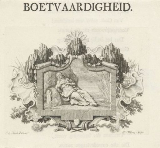 Vignette with the personification of Repentance