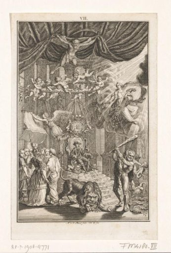 Allegorical representation of the majority of Prince William V, 1766