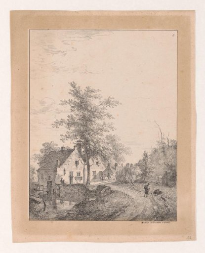 Country road with houses