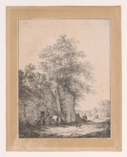 Landscape with inn