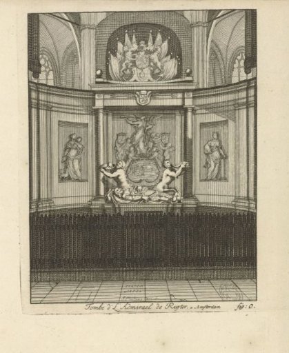 Tomb Monument of Michiel de Ruyter in the New Church in Amsterdam