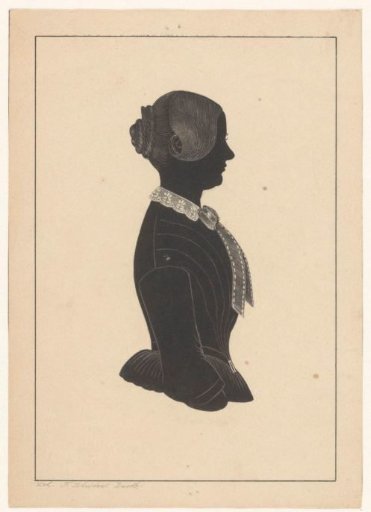 Silhouette portrait of Helena Maria van den Bosch-Razoux