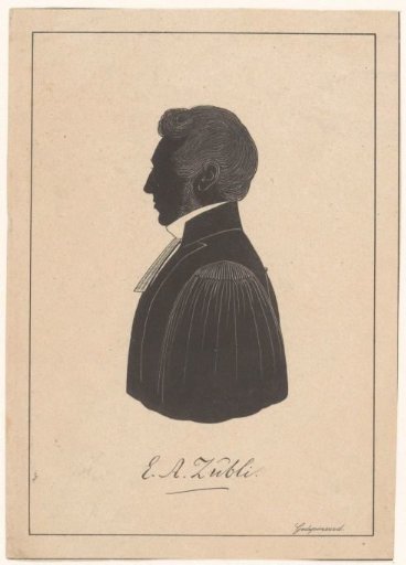 Silhouette portrait of Everard Ambrosius Zubli