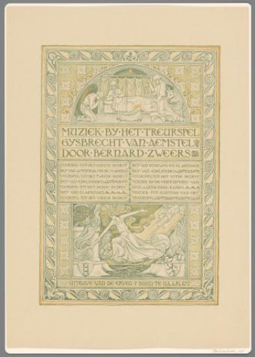 Music for the tragedy Gysbreght van Aemstel by Bernard Zweers