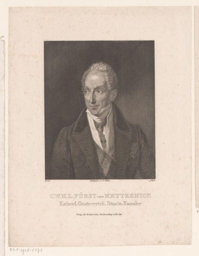 Portrait of Klemens Wenzel Lothar, Prince von Metternich