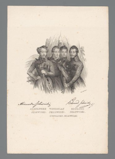 Portraits of four participants in the Polish November Uprising