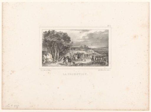 Landscape with the promotion of a grenadier by the emperor on horseback