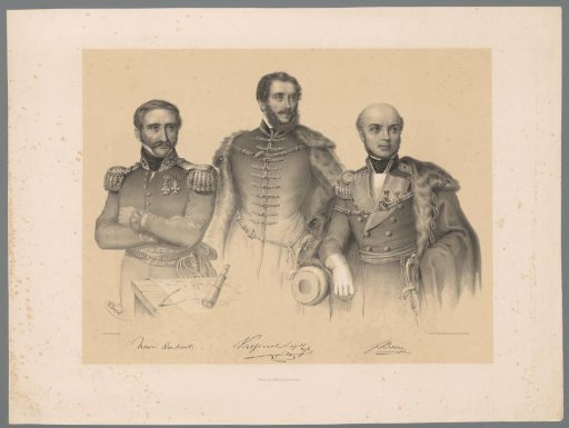 Portrait of Henryk Dembiński, Lajos Kossuth and Józef Bem