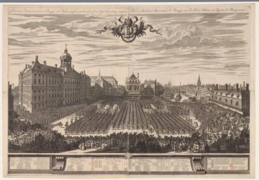 Civic Guards on the Dam during the Amsterdam Fair, 1686