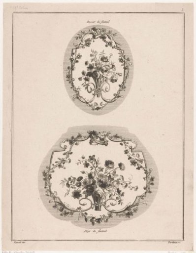 Chair upholstery with flowers and vases