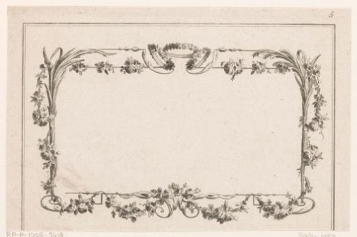 Frame with flowers and wreaths