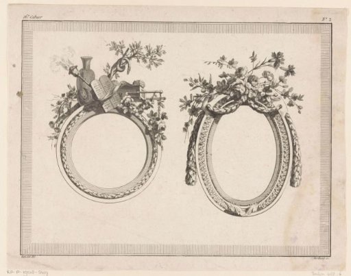 Medallions with ecclesiastical objects and flowers