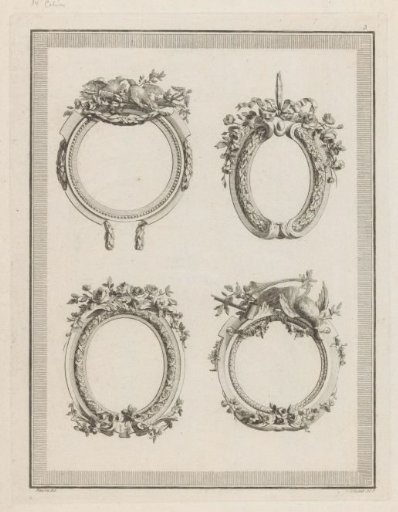 Medallions with doves and hunting attributes