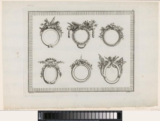 Medallions with coats of arms and flowers