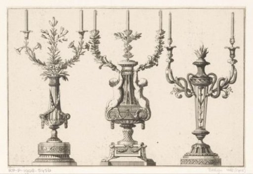 Candelabra with a woman and putti