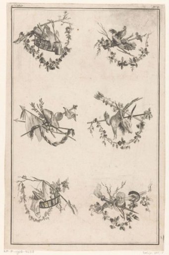 Trophies with hunting attributes and weapons