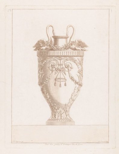Vase with swans