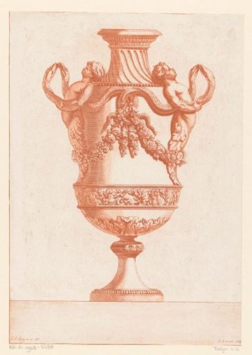 Vase with putti and snakes