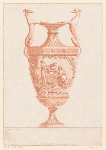 Vase with greyhounds