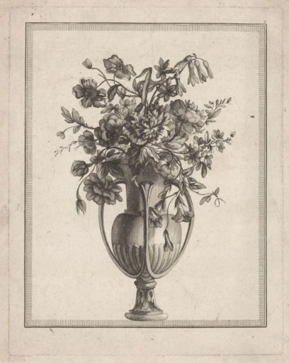 Flowers in a vase with three ears