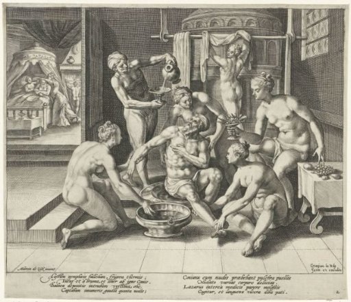 Rich man in the bath