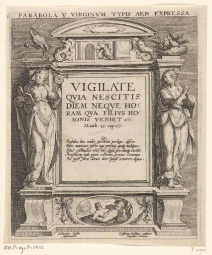Ornamental frame with two female personifications