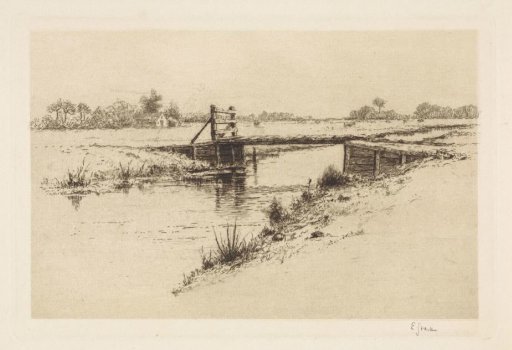 Small bridge over a ditch