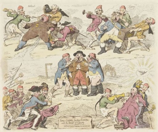 Sans-culottes feed Europe with the bread of liberty, 1793