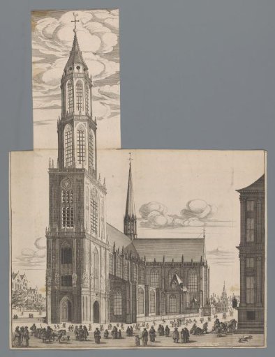 View of the New Church in Amsterdam with an unbuilt tower