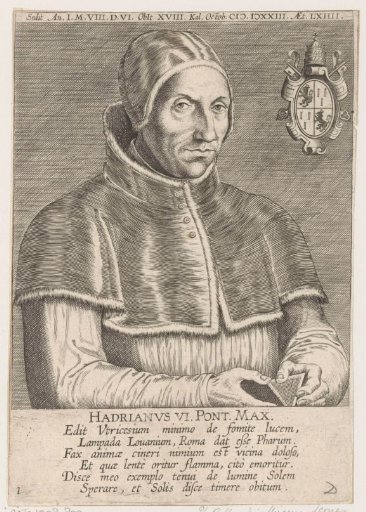 Portrait of Pope Adrian VI at the age of 64
