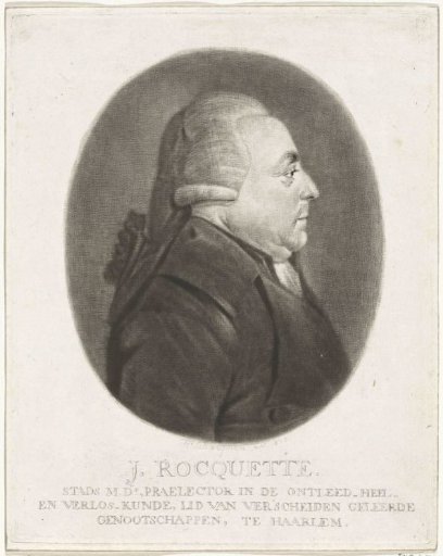 Portrait of J. Roquette, physician in Haarlem